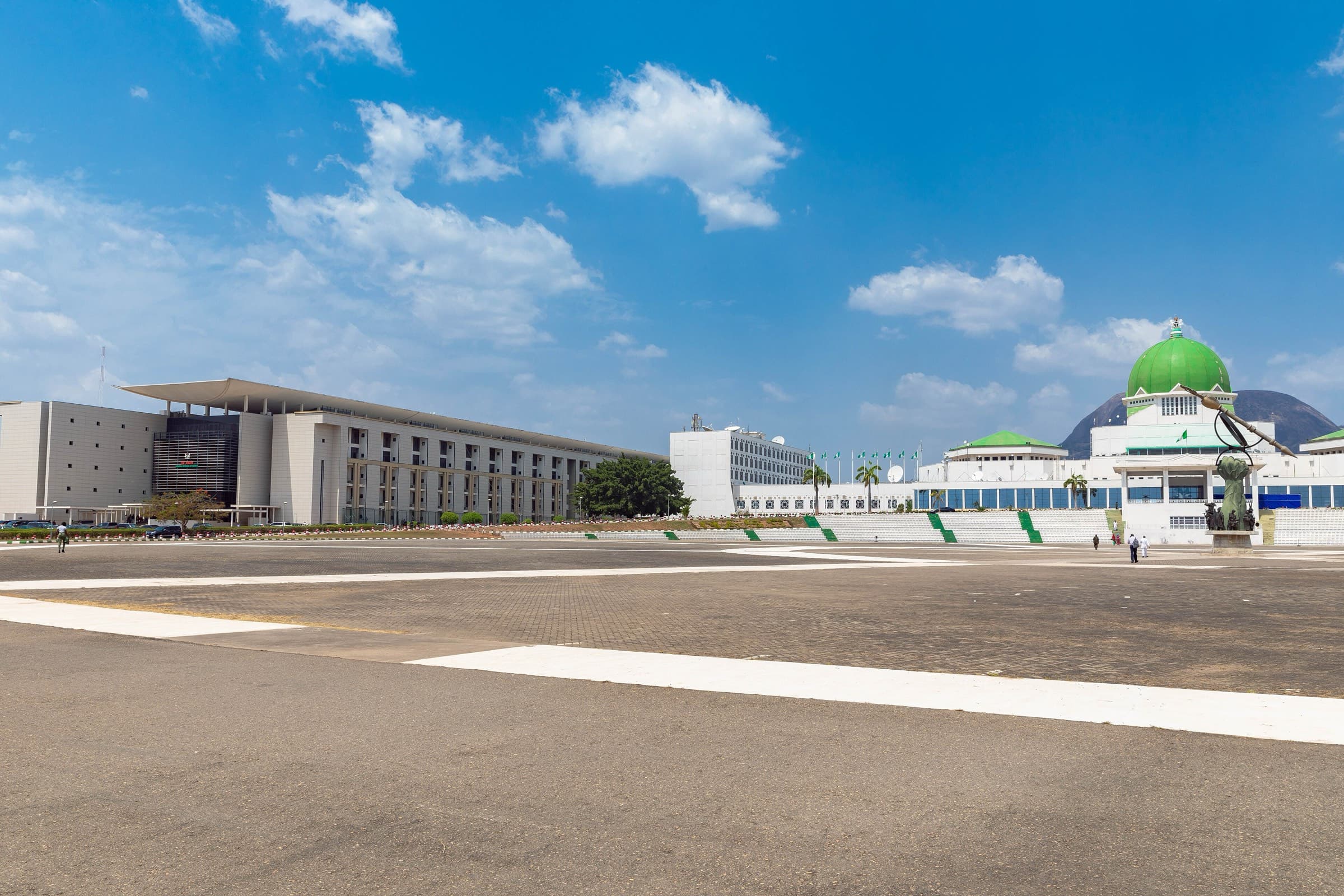 The National Assembly Complex in Abuja, seat of Nigeria's Senate and House of Representatives.